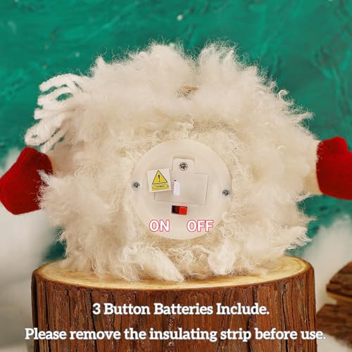 Lighted Snowmen Christmas Table Decorations - Brown, 10 Inch, 2 Pack
