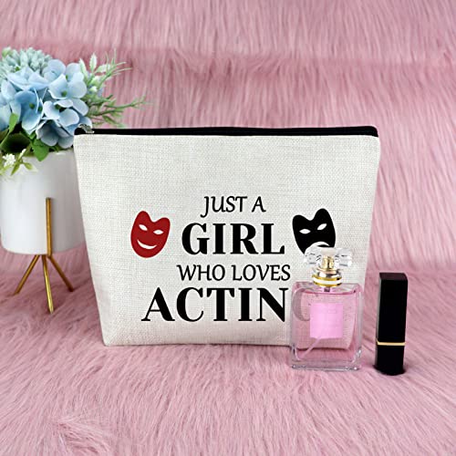 Theatre Lover Makeup Bag Cotton Linen Cosmetic Travel Pouch for Actress