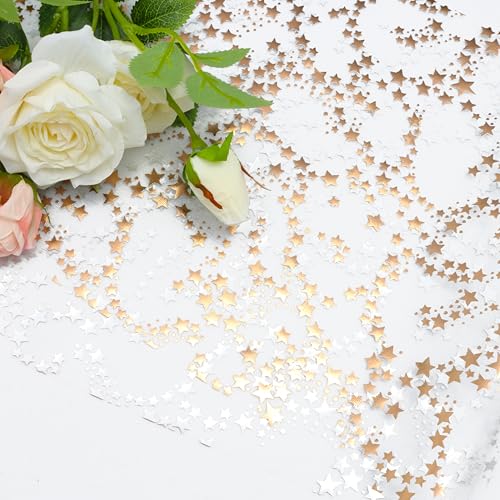 Rose Gold Star Table Runner | 16ft Glitter Tulle for Weddings & Parties