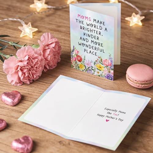 Ogeby Heartfelt Floral Mother's Day Card for Mom & Grandma