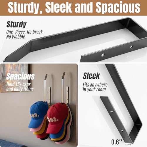 Kyrupsy Hat Organizer - 2 Pack Baseball Cap Storage Rack