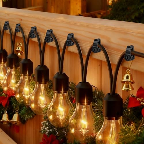 Dreecy 60 Pack Waterproof Outdoor String Light Hooks - Black