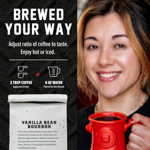 Fire Department Coffee Vanilla Bean Bourbon Infused Ground Coffee - 12 oz