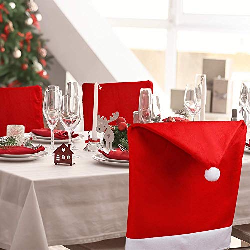 Callenbach Christmas Santa Hat Chair Covers - Half Cover 6 Pack