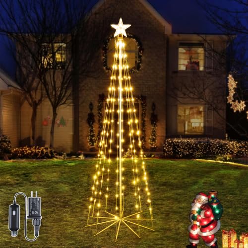 Ollny Christmas Tree Lights, 5ft 140 LED Warm White String Lights with 8 Modes