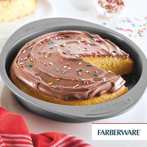 Farberware 9-Inch Round Nonstick Cake Pan - Gray