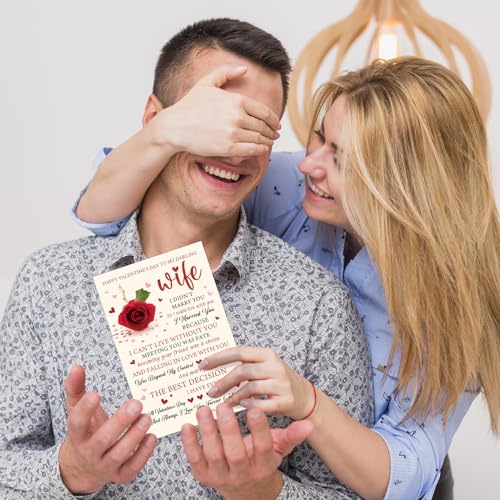 Valentines Day Card for Wife - Romantic Greeting Card by RollupJoy