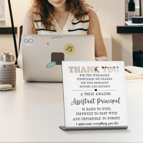 Assistant Principal Appreciation Metal Desk Plaque Thank You Gift
