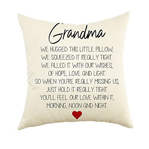 Farmhouse Decorative Pillow Cover for Grandma - 18x18 Inch