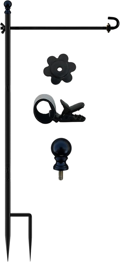 LCCBRO Garden Flag Holder Stand - Heavy Duty 12 x 18 Small Flag Holder for Yard and Garden
