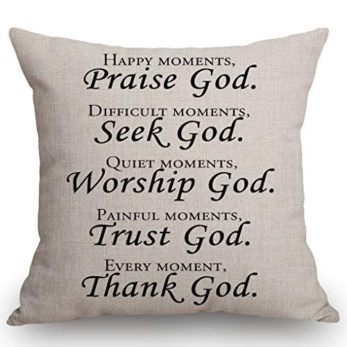 Inspirational Quotes Throw Pillow Cover - Cotton Linen 18x18