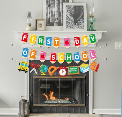 First Day of School Banner Set - Welcome Back Classroom Decorations