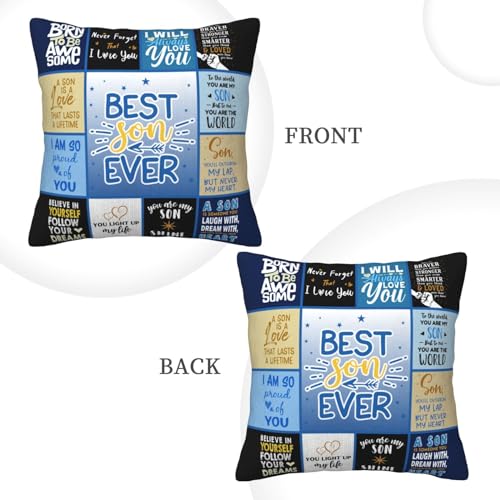 Best Son Ever Throw Pillow Cover - 18x18 Polyester Gift