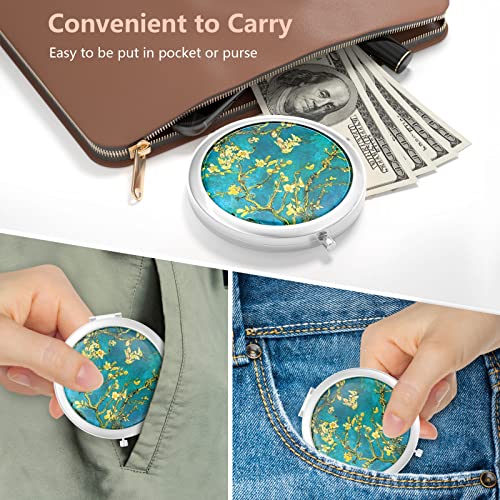 Nipichsha Compact Pocket Makeup Mirror - 2X Magnification Travel Mirror