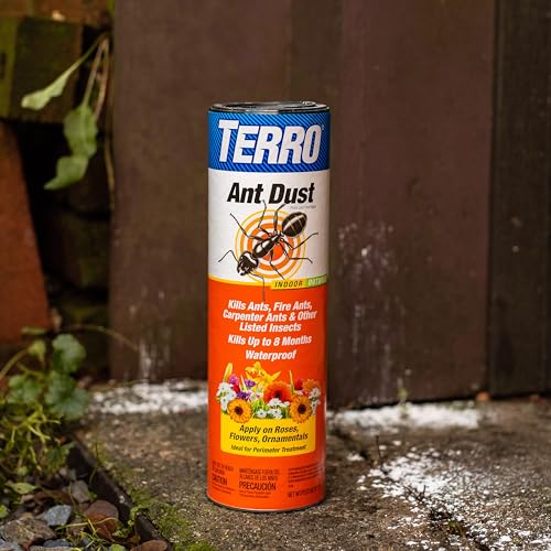 Terro Ant Dust Powder Killer - 1 lb (Pack of 12) - Waterproof Formula, 8 Months Protection, Kills Ants & Insects