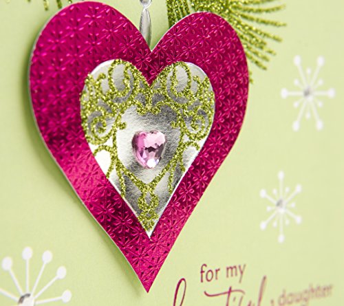 Hallmark Christmas Card for Daughter with Heart Ornament Design