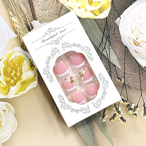FIEONCIY Press on Toenails with Designs Acrylic Fake Nails JP3349