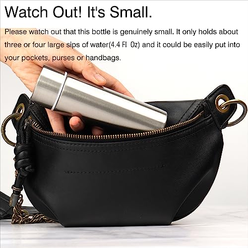 Mini Insulated Water Bottle 4.4 Fl. Oz - Stainless Steel Flask for Purse