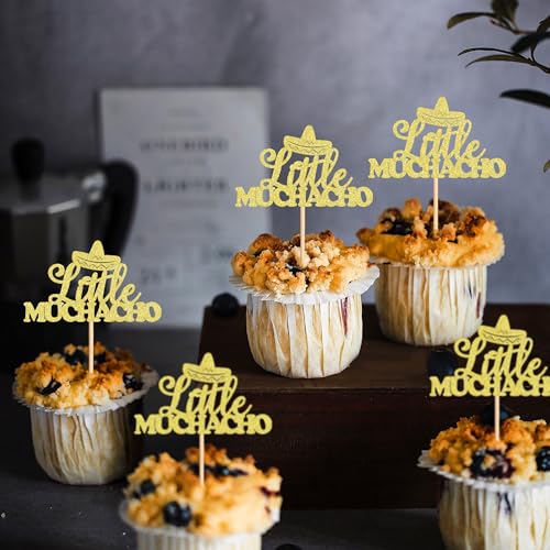 24Pcs Little Muchacho Cupcake Toppers - Mexico Fiesta Party Picks