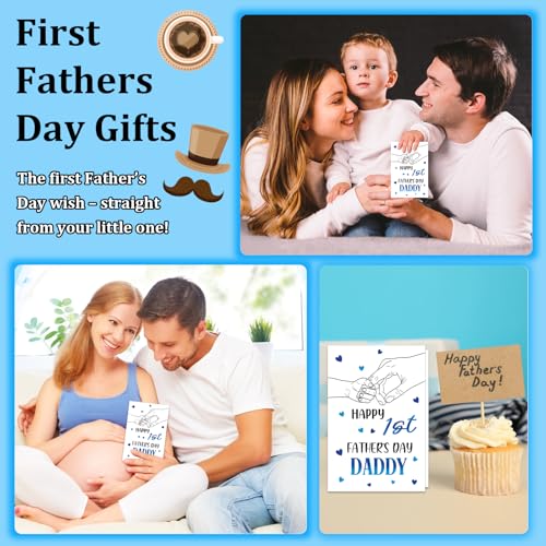 Happy 1st Father's Day Card for New Dads - Cute Greeting Card