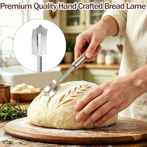 304 Stainless Steel Bread Lame with 10 Replacement Razor Blades