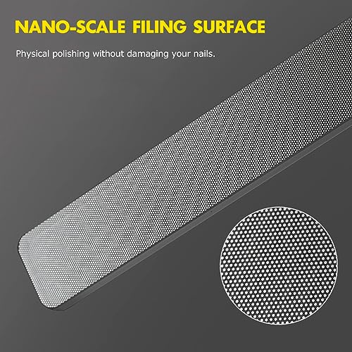 Kootinn 5-Pack Nano Glass Nail Shiner and Crystal File Buffer Kit