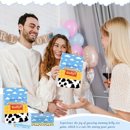 64 Pcs Cartoon Sky Baby Shower Games Kit - How Big is Mommy's Belly
