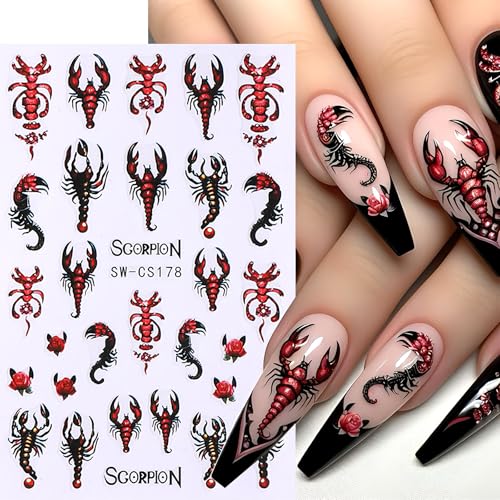 Halloween Nail Stickers 4-Pack Self-Adhesive Spooky Pumpkin Cobweb Decals