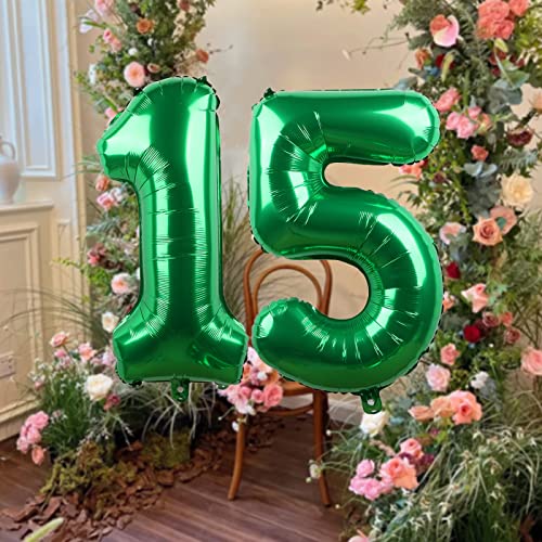 40-Inch Green Number 80 Foil Balloon for 80th Birthday Celebration