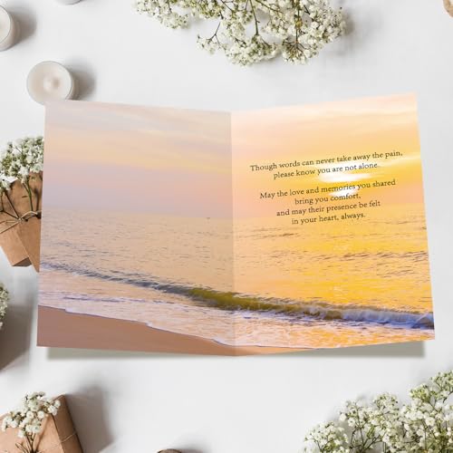 FANCYLUCKY Sympathy Card for Loss of Loved One with Kraft Envelope