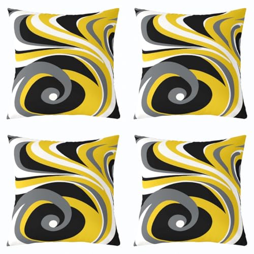 Geometric Striped Throw Pillow Covers - Set of 2, 20x20 inch