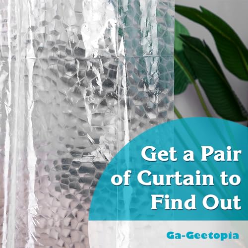 Ga-Geetopia 72x72 Water Cube EVA Shower Curtain Liner - Lightweight & Durable