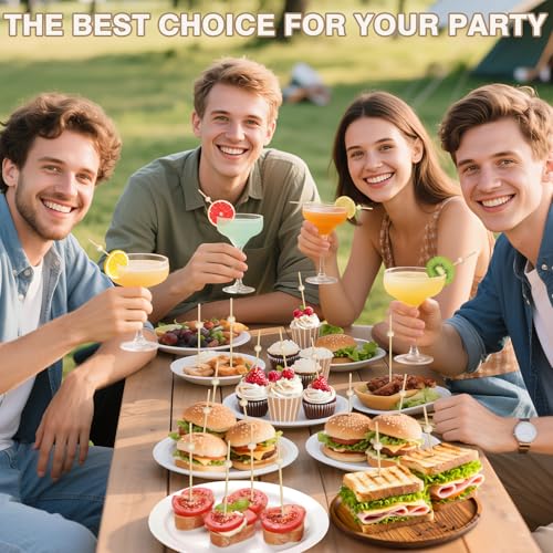 200PCS Natural Wooden Ball Cocktail Picks for Appetizers