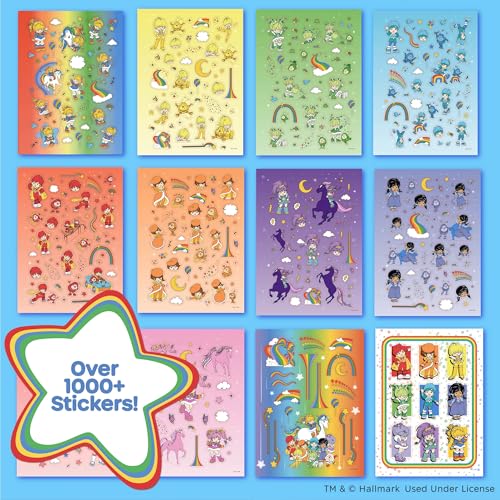 Rainbow Brite Sticker Book with 1500+ Stickers | Travel-Friendly for Crafts & Journals