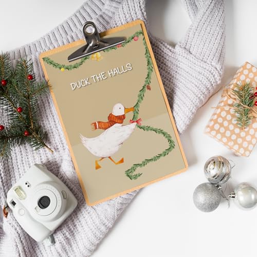 Funny Pun Duck Christmas Card - Eco-Friendly Holiday Greeting