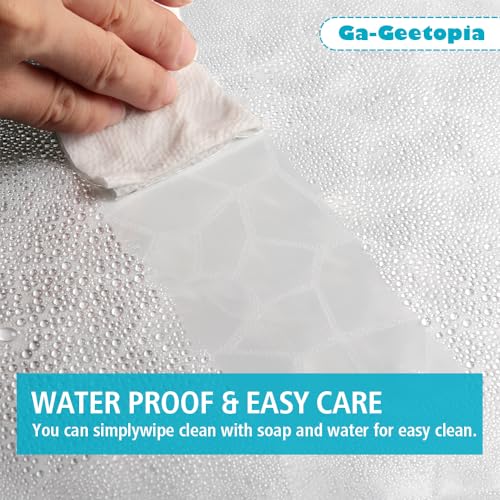Ga-Geetopia 72x72 Water Cube EVA Shower Curtain Liner - Lightweight & Durable