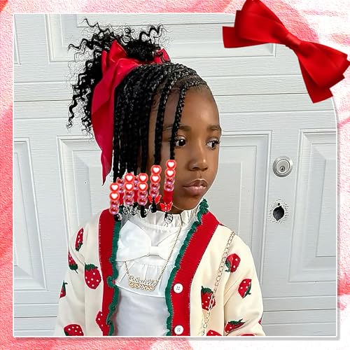 NAISKA 60Pcs Kids Hair Beads Colorful Round Pony Dreadlock Beads for Braids