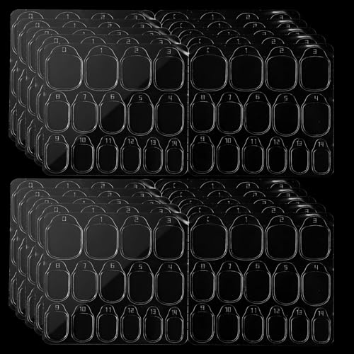 BOXOB 300pcs Double-Sided Clear Nail Adhesive Tabs for Press on Nails