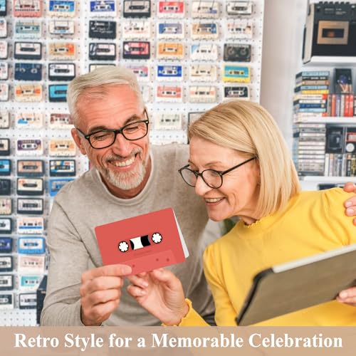 Retro 50th Birthday Card for Him & Her - Cassette Tape Design