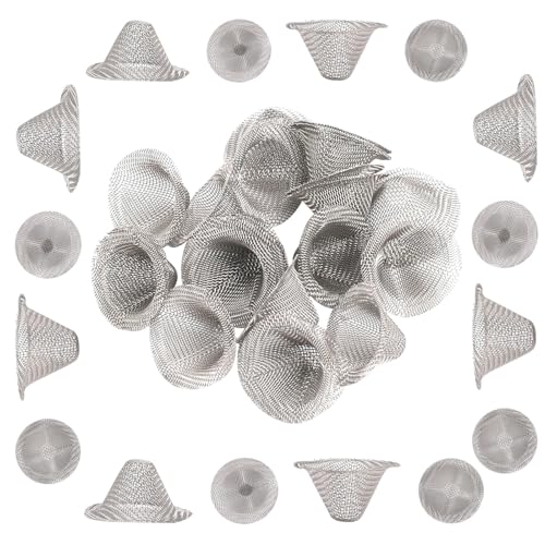 Stainless Steel Pipe Screens - 50 Pack, 0.5 Inch Adjustable Filters