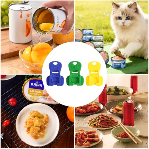 ZACI 2-in-1 Hand Soda Can Opener and Leak-Proof Drink Protector Cap, 6-Pack