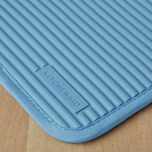 KitchenAid Ribbed Silicone Pot Holders, 7"x9", 2-Piece Set - Blue Velvet