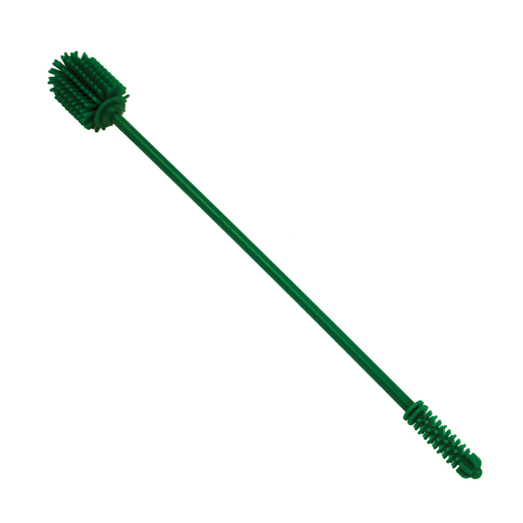 LEM Products Silicone Dual-Head Stuffing Tube Cleaning Brush, Bottle Brush, Green, 12"