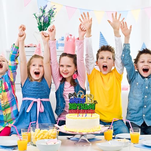 Video Game 13th Birthday Cake Topper | Happy 13th Cake Decoration