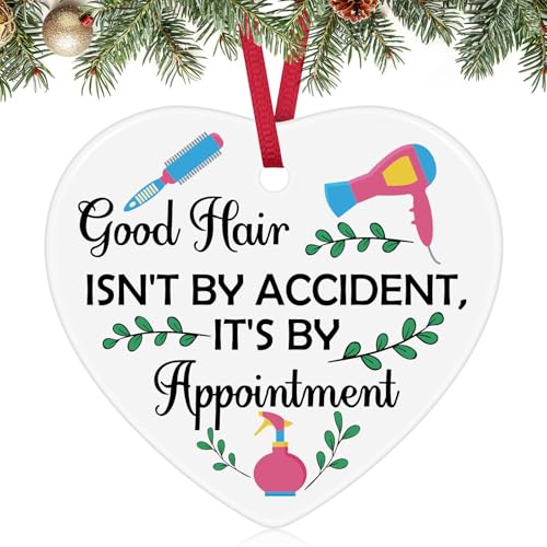 Ceramic Christmas Ornament for Hair Stylists & Hairdressers