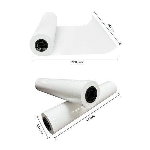 Butcher Paper Roll 48" x 164ft, White Kraft Wrapping Paper 80GMS for BBQ Smoker Freezing Grilling Meat, Unbleached & Unwaxed & Uncoated, Perfect as Craft/Drawing/Gift Package Paper/Table Cover