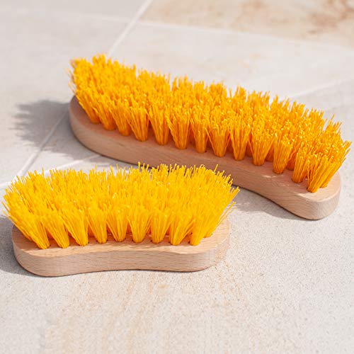 Harrison Greys 4.72" Heavy Duty Stiff Bristle Scrubbing Brush for Indoor & Outdoor Cleaning