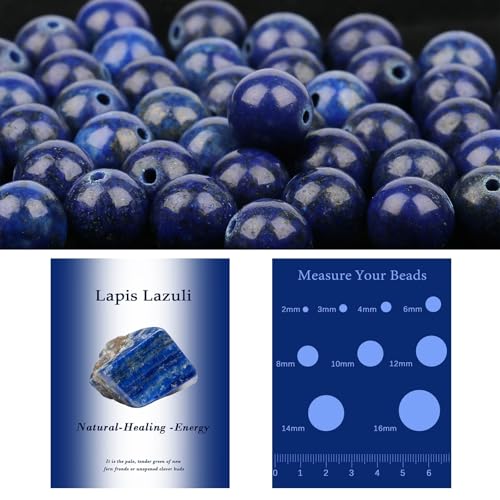 Natural Lapis Lazuli Stone Beads 4mm for Jewelry Making Kit