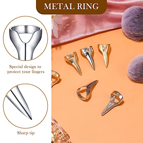 Jadive 6 Pcs Metal Hair Parting & Sectioning Rings for Braids