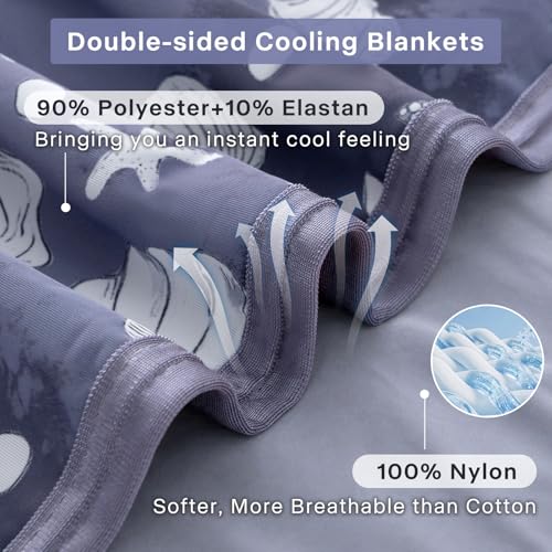 DreLunis Twin Size Cooling Blanket 60"x90" - Dual-Sided for Summer